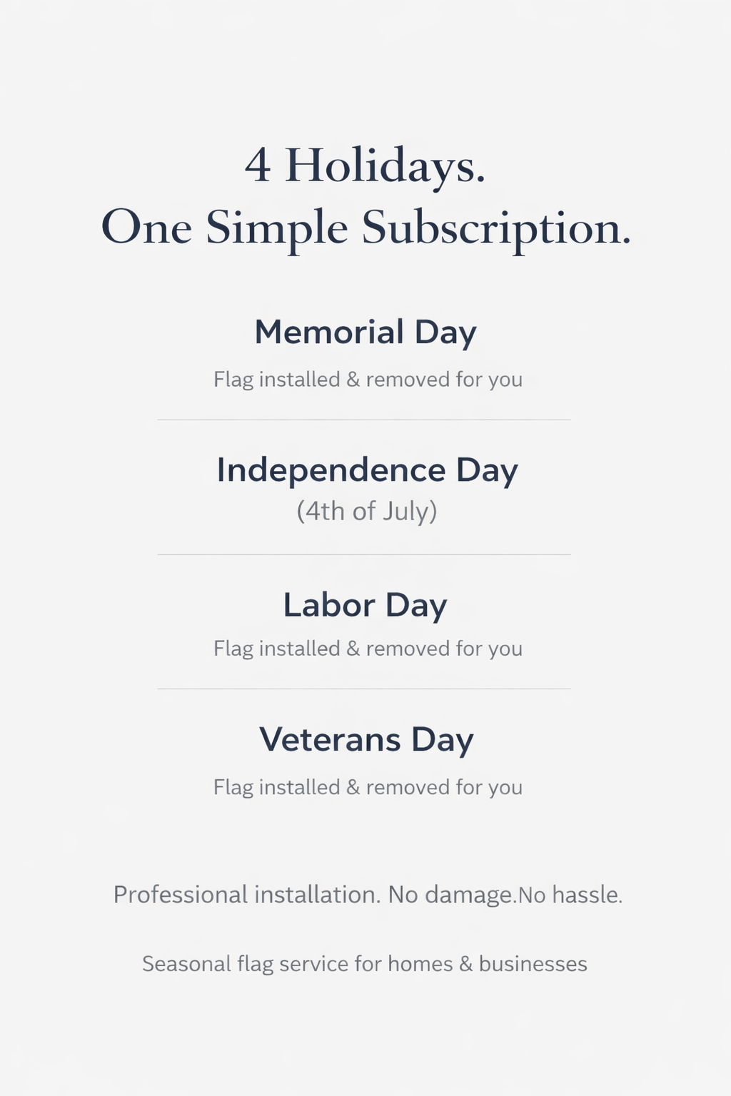 Residential American Flag Installation – Annual Service (Lincoln, NE)